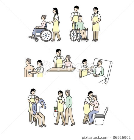 持證工人的插圖 86916901