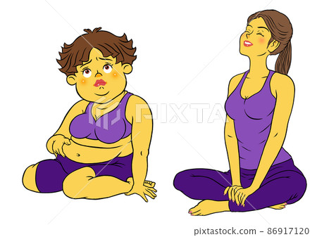 健身教練女和胖女 健身教練女和胖女 86917120