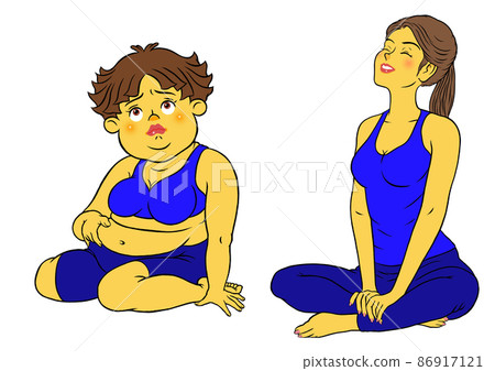 健身教練女和胖女 健身教練女和胖女 86917121