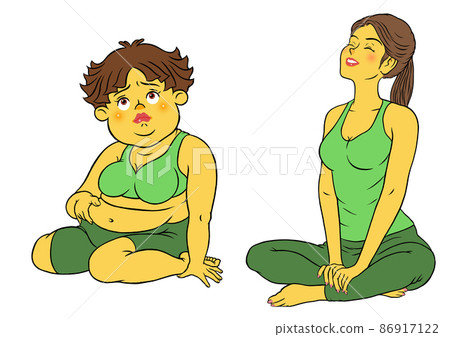 健身教練女和胖女 健身教練女和胖女 86917122