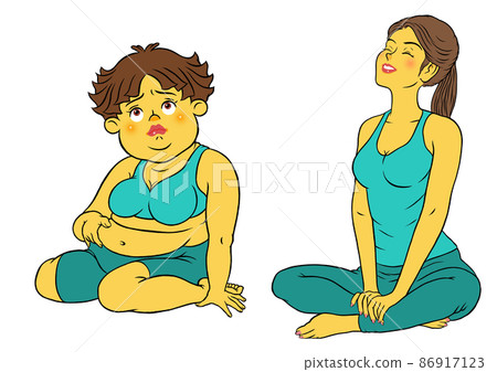 健身教練女和胖女 健身教練女和胖女 86917123