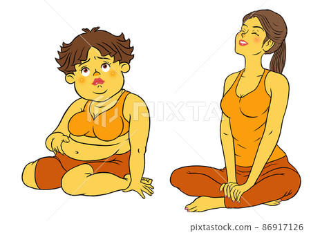 健身教練女和胖女 健身教練女和胖女 86917126