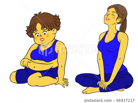 健身教練女和胖女 健身教練女和胖女 86917217