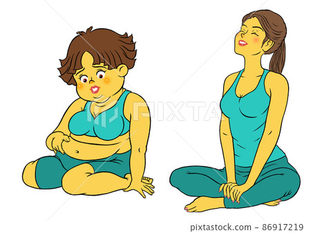 健身教練女和胖女 健身教練女和胖女 86917219