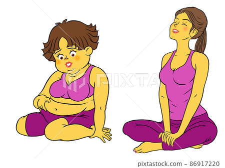健身教練女和胖女 健身教練女和胖女 86917220