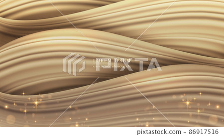 Brown wavy flowing with light shining abstract background 86917516