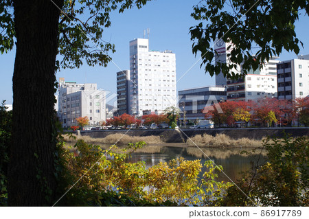 從天馬河濱公園看到的廣島市容 從天馬河濱公園看到的廣島市容 86917789