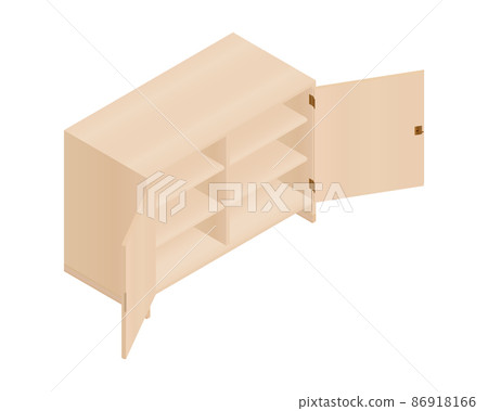 Storage perspective with door (door open) Maple 86918166