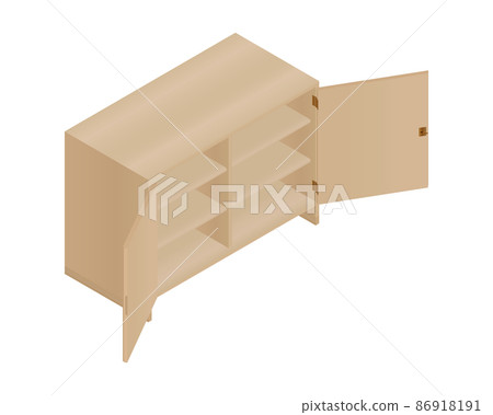 Storage perspective with door (door open) Oak, oak Storage perspective with door (door open) Oak, oak 86918191