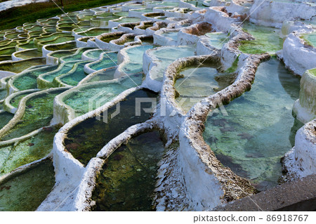 Mineral terraces in Egerszalok thermal spa 86918767