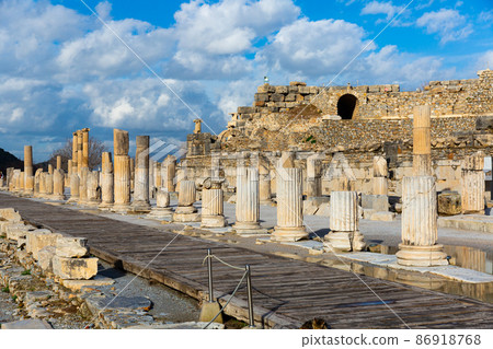Odeon theater and Upper Agora in the Efesus Odeon theater and Upper Agora in the Efesus 86918768
