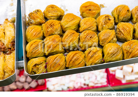 Popular Turkish Baklava dessert. 86919394