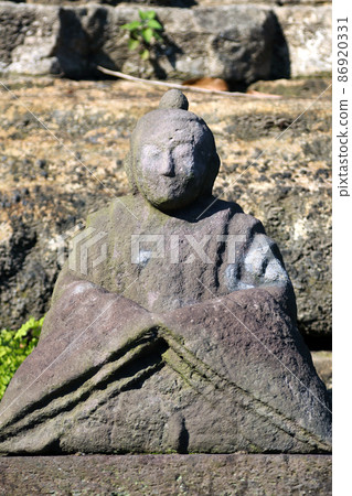 An old stone tombstone from the Kamakura period enshrined behind the Seto Shrine An old stone tombstone from the Kamakura period enshrined behind the Seto Shrine 86920331