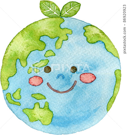 地球的插圖(帶臉) 地球的插圖(帶臉) 86920923