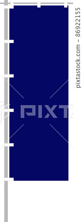 Simple streamer dark blue - Stock Illustration [86922155] - PIXTA