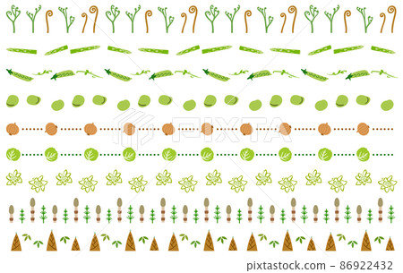 Spring vegetables decoration line 86922432