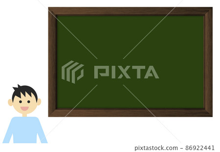 Illustration of a boy to be announced in class Illustration of a boy to be announced in class 86922441