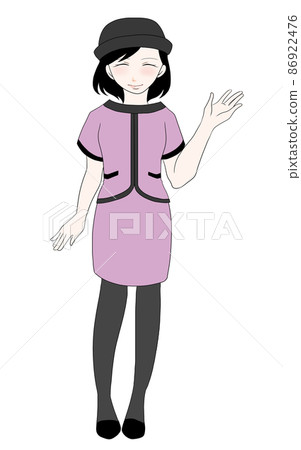 Illustration of a woman in a cute uniform (3) Illustration of a woman in a cute uniform (3) 86922476