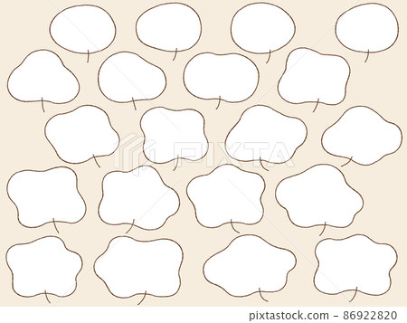 Loose handwritten style speech bubble set 86922820