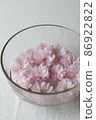 Double cherry blossoms floating on the water 86922822