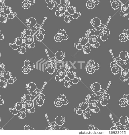Berries print on gray background. Watercolor illustration 86922955