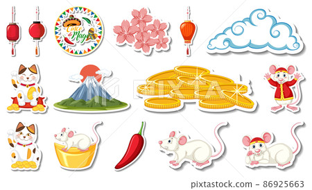 Set of different traditional objects Set of different traditional objects 86925663