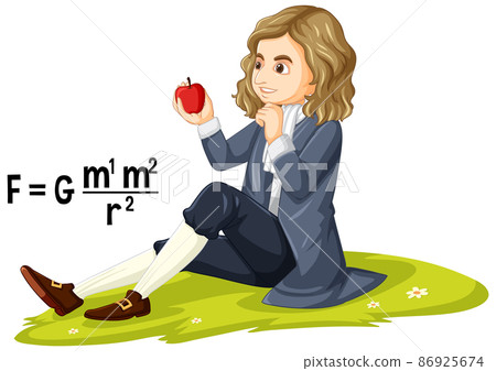 Sir Isaac Newton with gravitation theory Sir Isaac Newton with gravitation theory 86925674