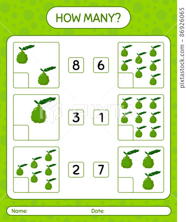 How many counting game with kaffir lime worksheet for preschool kids, kids activity sheet, printable worksheet How many counting game with kaffir lime worksheet for preschool kids, kids activity sheet, printable worksheet 86926065