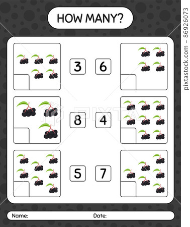 How many counting game with elderberry worksheet for preschool kids, kids activity sheet, printable worksheet How many counting game with elderberry worksheet for preschool kids, kids activity sheet, printable worksheet 86926073