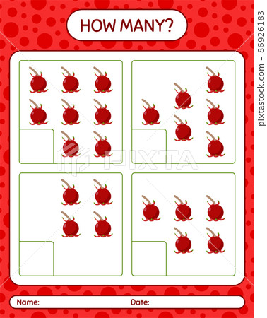 How many counting game with ugni worksheet for preschool kids, kids activity sheet, printable worksheet How many counting game with ugni worksheet for preschool kids, kids activity sheet, printable worksheet 86926183