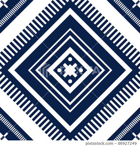 Indigo Blue Scarf or Shawl Geometric ethnic oriental pattern traditional Design for background,carpet,wallpaper,clothing,wrapping,Batik,fabric, vector illustration embroidery style Indigo Blue Scarf or Shawl Geometric ethnic oriental pattern traditional Design for background,carpet,wallpaper,clothing,wrapping,Batik,fabric, vector illustration embroidery style 86927249