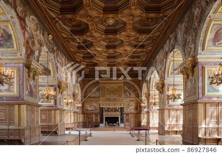 interiors and details of castle of Fontainebleau, France interiors and details of castle of Fontainebleau, France 86927846