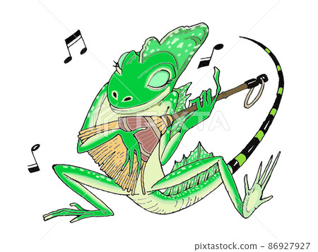 Green basilisk that can be ridiculed with a broom Green basilisk that can be ridiculed with a broom 86927927