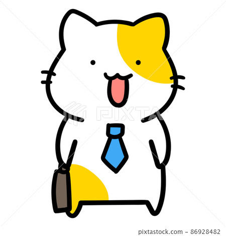 一個可愛的辦公室工作人員角色的手寫風格插圖 一個可愛的辦公室工作人員角色的手寫風格插圖 86928482