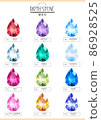 Drop-shaped birthstone 86928525