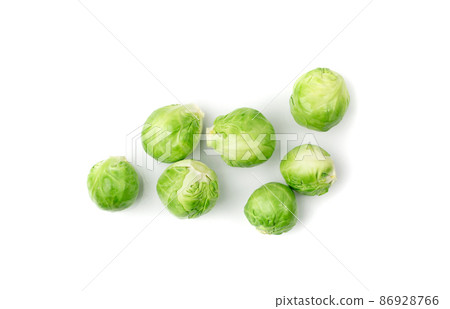 Brussels Sprouts Isolated, Brassica Oleracea Cabbage Brussels Sprouts Isolated, Brassica Oleracea Cabbage 86928766