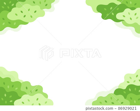 抽象綠樹四角框架 抽象綠樹四角框架 86929021