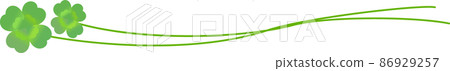 Four-leaf clover decorative line 86929257