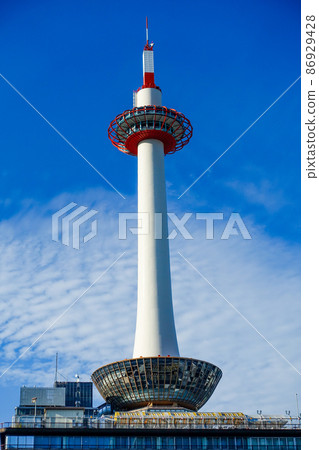 Clear Kyoto Tower from Kyoto Station (Kyoto City, Kyoto Prefecture) Clear Kyoto Tower from Kyoto Station (Kyoto City, Kyoto Prefecture) 86929428