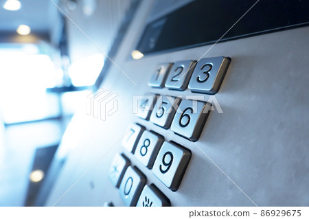 Intercom at the entrance of the condominium Intercom at the entrance of the condominium 86929675