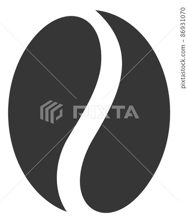 Coffee icon. Roasted bean symbol. Cafe logo 86931070
