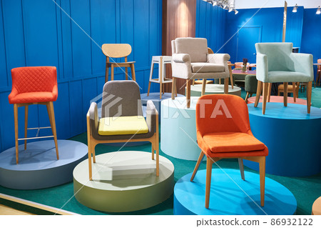 Chairs in salon of furniture Chairs in salon of furniture 86932122