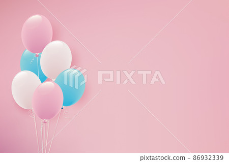 Neutral color balloon illustration background - Stock Illustration ...