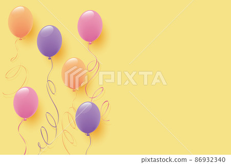 Neutral color balloon illustration background - Stock Illustration ...