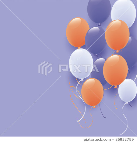 Neutral color balloon illustration background - Stock Illustration ...