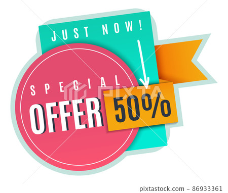 Special offer label. Flash sale ad sticker Special offer label. Flash sale ad sticker 86933361