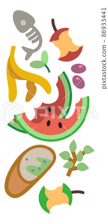 Organic trash icon. Food waste. Compost recycle Organic trash icon. Food waste. Compost recycle 86933441