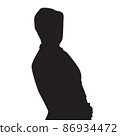 silhouette of a man on a white background. vector illustration 86934472