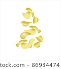set of potato chips. realistic vector illustration 86934474