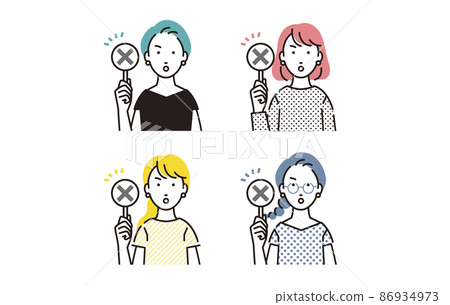 Female set with a person's tag Female set with a person's tag 86934973